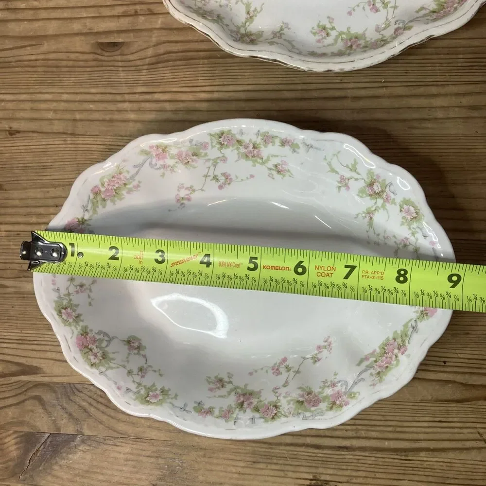 Antique Homer Laughlin HUDSON 2 Serving Bowls With 1 Under Plate Floral Pattern